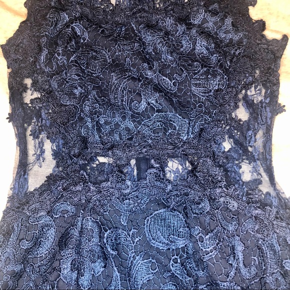 Chelsea lace appliqué dress, dark blue, small. - Picture 6 of 8